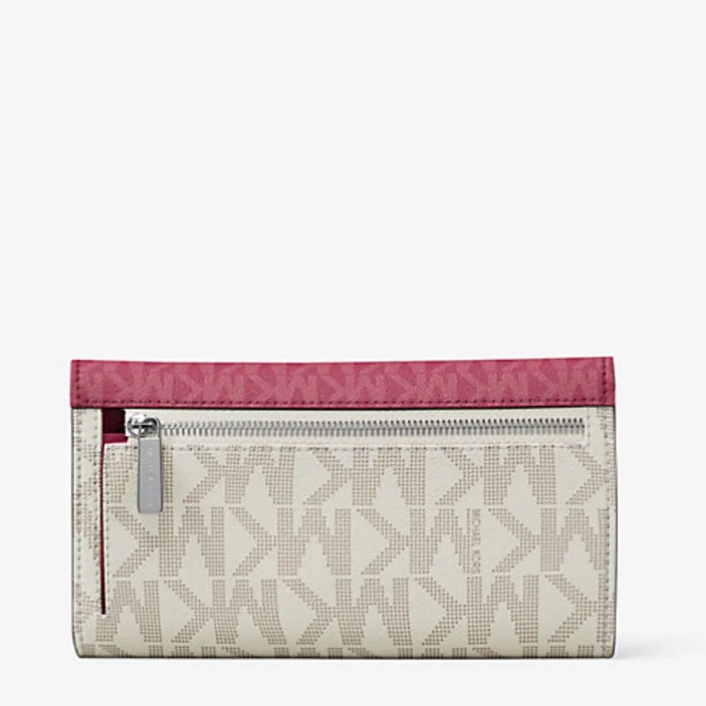 MICHAEL KORS Jet Set Travel Signature Logo Tri-Fold Wallet
DARK RASPBERRY MULTI - Picture 4 of 16